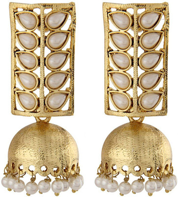 Om Jewells Traditional with Western Look Stylish and Party Wear Jhumka/Jhumki Earrings Alloy Jhumki Earring