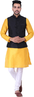 Sadree Men Kurta Pyjama Ethnic Jacket Set