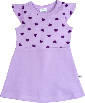 Spenitt - The Healthy Wear Girls Above Knee Casual Dress(Purple, Short Sleeve)