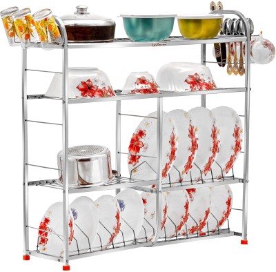 Winstar Utensil Kitchen Rack Steel 5 Shelf Dish Rack | Modular Kitchen Utensils Rack | 30 L x 32 H inch Storage