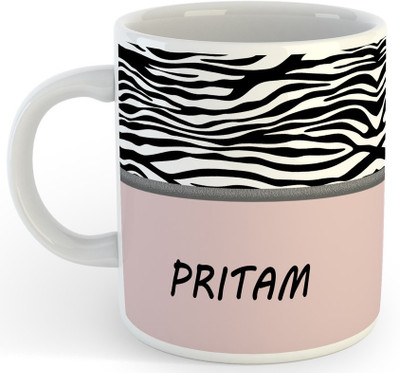 P89M PRITAM Name Ceramic Coffe (330 Ml) Ceramic Coffee Mug(330 ml)