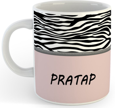P89M PRATAP Name Ceramic Coffe (330 Ml) Ceramic Coffee Mug(330 ml)