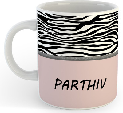 P89M PARTHIV Name Ceramic Coffe (330 Ml) Ceramic Coffee Mug(330 ml)