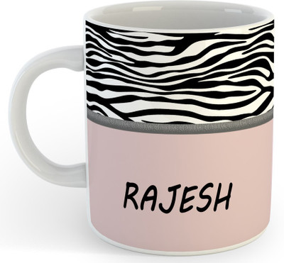 P89M RAJESH Name Ceramic Coffe (330 Ml) Ceramic Coffee Mug(330 ml)