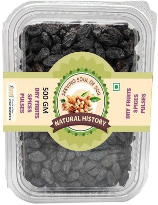 natural history Seedless Black kishmis /Raisin 500 Gm (Pack Of 1 ) Raisins(500 g)