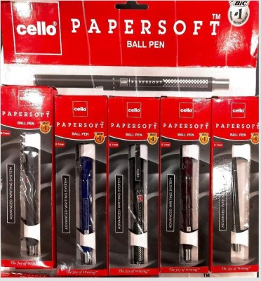 Cello Papersoft Ball Pen(Pack of 10, Blue)
