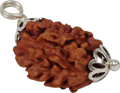 3SIX5 3 Mukhi / Three Face Rudraksha (Lab Certified) Pendant Silver Wood Pendant