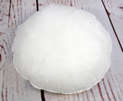 Anita Corporation Microfiber Round Cushions Filler Inserts For Sofa 16 x 16 inch Microfibre Solid Cushion Pack of 1(White)