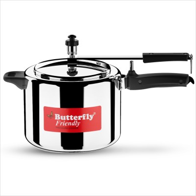 Butterfly Friendly IB 5 L Inner Lid Induction Bottom Pressure Cooker(Aluminium)