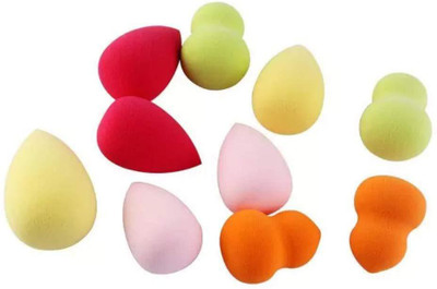 AVEU Beauty Blender Make Up Mini Sponge (Color May Vary) - Pack of 10