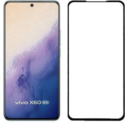 HOBBYTRONICS Edge To Edge Tempered Glass for VIVO X60(Pack of 1)