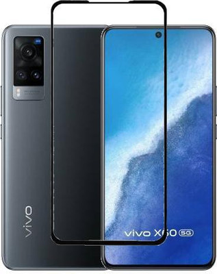 HOBBYTRONICS Edge To Edge Tempered Glass for VIVO X60(Pack of 1)