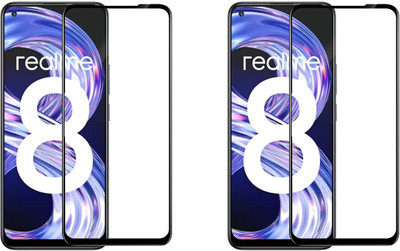 ISAAK Edge To Edge Tempered Glass for Realme 8(Pack of 2)