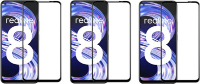 ISAAK Edge To Edge Tempered Glass for Realme 8(Pack of 3)
