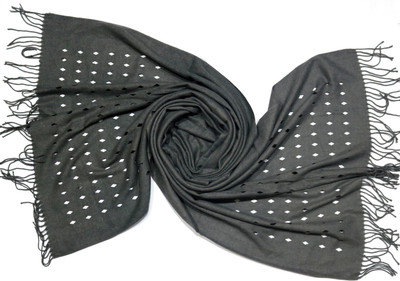 Cashmera Cashmere Solid Women Shawl(Grey)