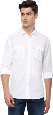 LOUIS PHILIPPE Men Solid Casual White Shirt