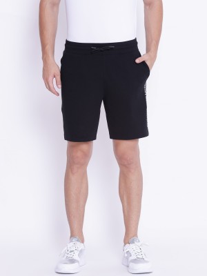 Red Tape Solid Men Black Sports Shorts