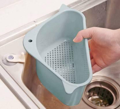 KRAZE Bathroom Support Shelf Soap Box Organizer/Drainer/Triangle Shape Basket Plastic Wall Shelf(Number of Shelves - 1, Multicolor)