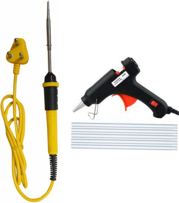 FADMAN Beginner Basic Soldering Iron Kit Pack-3 | 20 W GLUE GUN| 5 GLUE STICKS (7MM) | Soldering iron 25 W Simple(Flat Tip)
