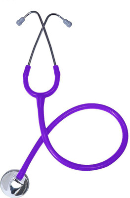 Pulse Wave Apical Stethoscope Single Head Stethoscope Latex Free Stethoscope Cardio Stethoscope Single Tube Acoustic Professional's Deluxe Stethoscope With Latex free Metal Chest Piece Head Single Stethoscope(Violet)