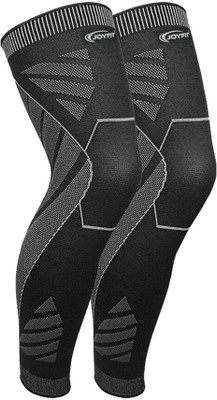 Joyfit Calf Compression Sleeves for Running, Gym, Fitness Workouts & Pain Relief-Premium Knee Support(Black)