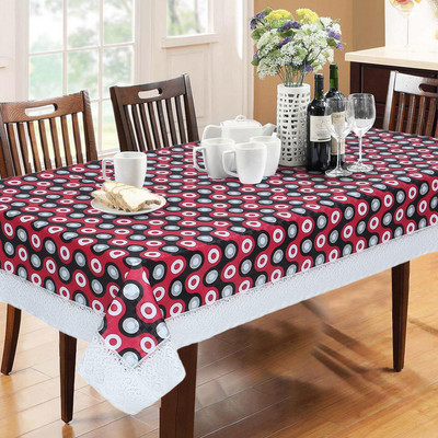 Flipkart SmartBuy PVC 6 Seater Polka Table Cover(Multicolor)