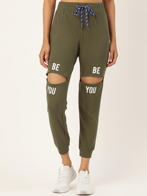 THE DRY STATE Printed Women Green Track Pants