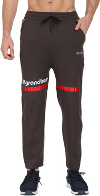 mgrandbear Solid Men Brown Track Pants