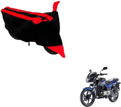 MOCKHE Two Wheeler Cover for Bajaj(Pulsar 150 DTS-i, Black, Red)