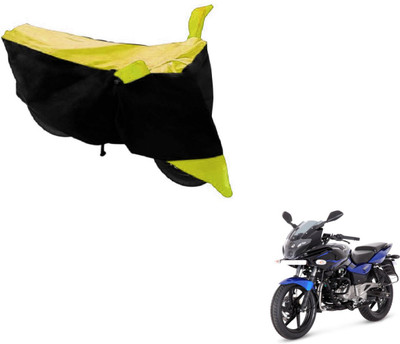 MOCKHE Two Wheeler Cover for Bajaj(Pulsar, Black, Yellow)