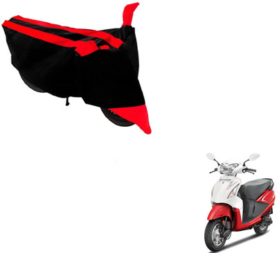 MOCKHE Two Wheeler Cover for Hero(Pleasure, Black, Red)