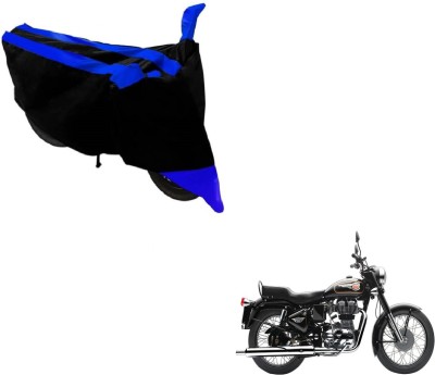 Amanzo Two Wheeler Cover for Royal Enfield(Bullet 350, Black, Blue)