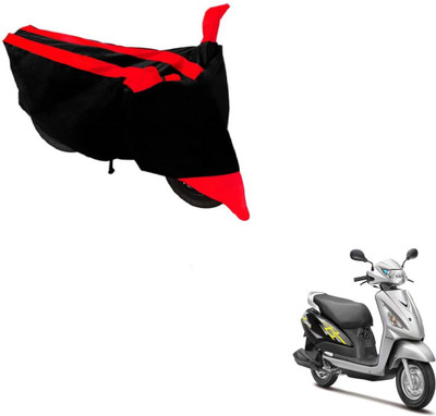 NIKS Two Wheeler Cover for Suzuki(Swish, Black, Red)