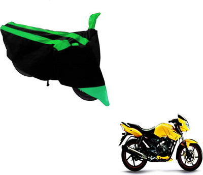 Amanzo Two Wheeler Cover for TVS(Apache, Black, Green)