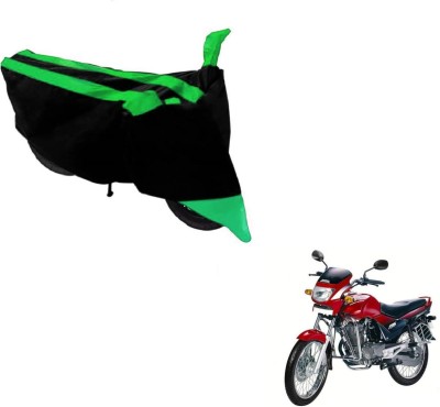 NIKS Two Wheeler Cover for Hero(Ambition, Black, Green)