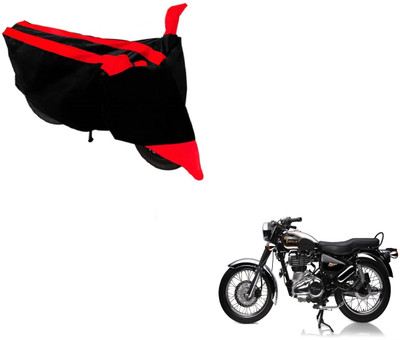 Flipkart SmartBuy Two Wheeler Cover for Royal Enfield(Electra Delux, Black, Red)