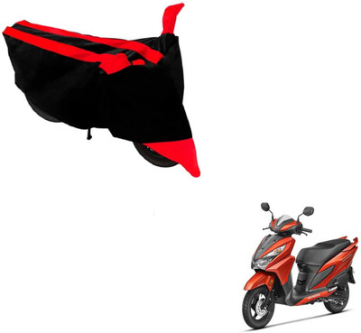 MOCKHE Two Wheeler Cover for Honda(Grazia, Black, Red)