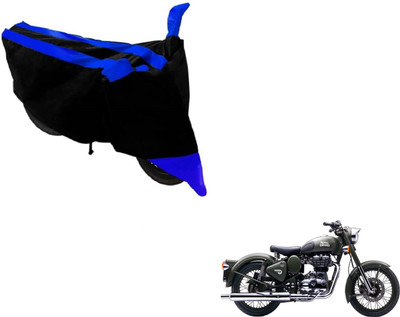 MOCKHE Two Wheeler Cover for Royal Enfield(Battle Green, Black, Blue)