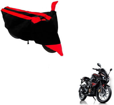 MOCKHE Two Wheeler Cover for Bajaj(Pulsar RS 200, Black, Red)