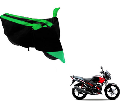 MOCKHE Two Wheeler Cover for Yamaha(Gladiator, Black, Green)