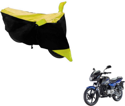MOCKHE Two Wheeler Cover for Bajaj(Pulsar 150 DTS-i, Black, Yellow)