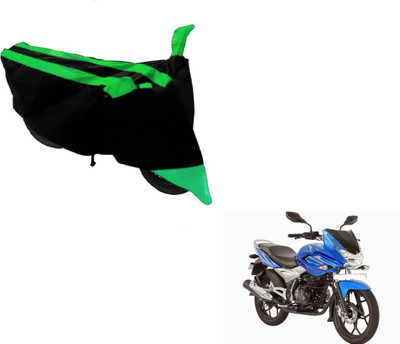 Amanzo Two Wheeler Cover for Bajaj(Discover 150 f, Black, Green)
