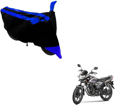 Amanzo Two Wheeler Cover for Honda(CB Shine, Black, Blue)