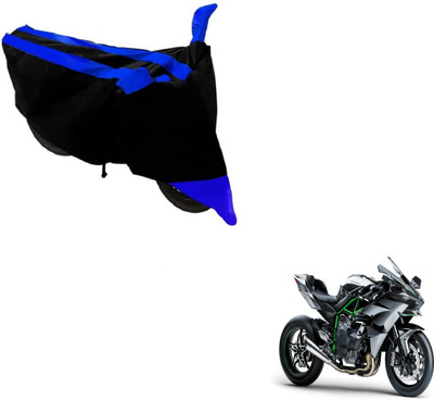 Flipkart SmartBuy Two Wheeler Cover for Kawasaki(Ninja 1000, Black, Blue)