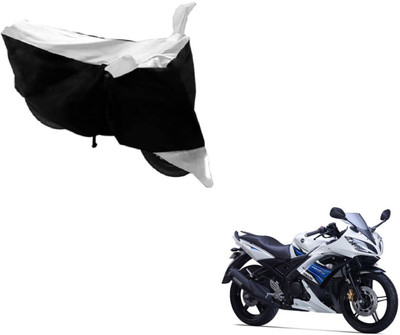 Amanzo Two Wheeler Cover for Yamaha(YZF R15 S, Black, White)