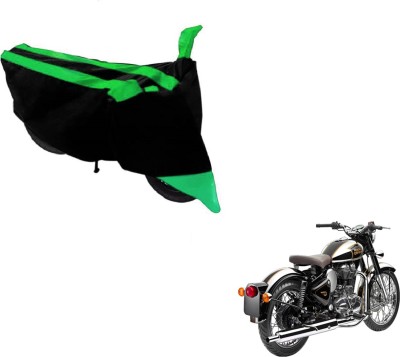 MOCKHE Two Wheeler Cover for Royal Enfield(Classic Chrome, Black, Green)