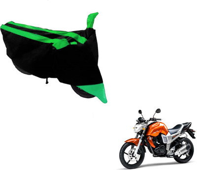 MOCKHE Two Wheeler Cover for Yamaha(FZ16, Black, Green)