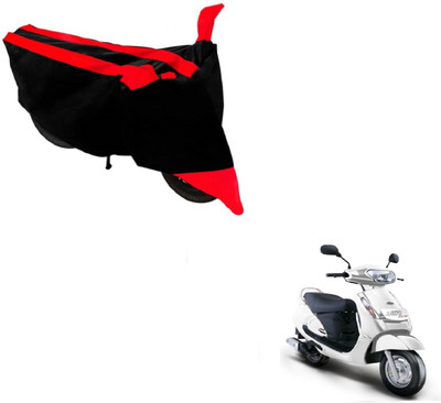 MOCKHE Two Wheeler Cover for Mahindra(Duro DZ, Black, Red)