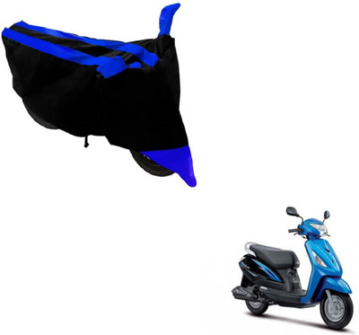 MOCKHE Two Wheeler Cover for Suzuki(Zeus, Black, Blue)