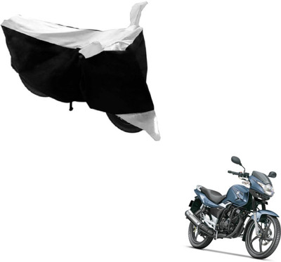 MOCKHE Two Wheeler Cover for Suzuki(GS 150R, Black, White)